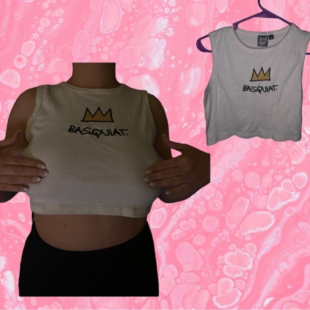 Micheal- Jean Basqiuat cropped tee